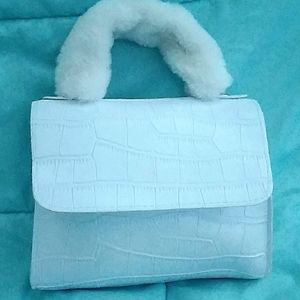 Small white mini purse